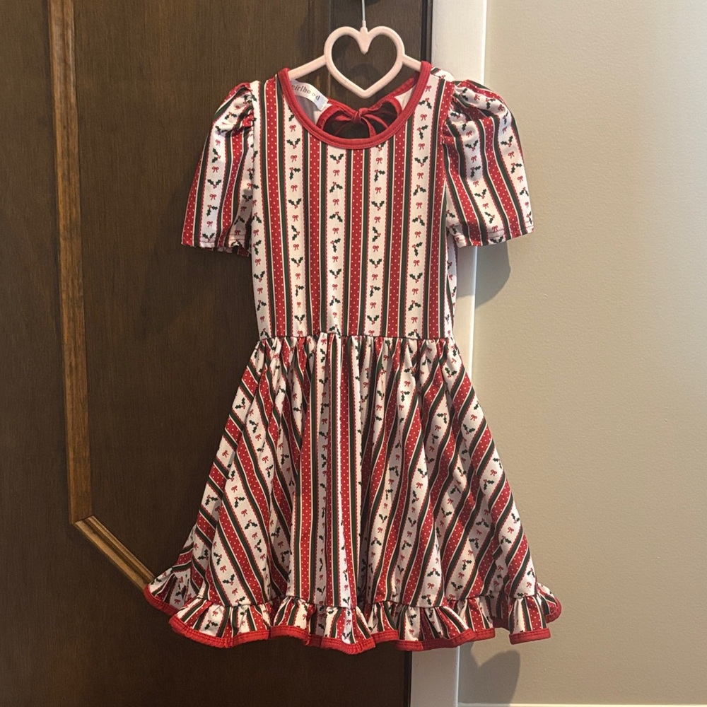 Red and White Striped Christmas Dress